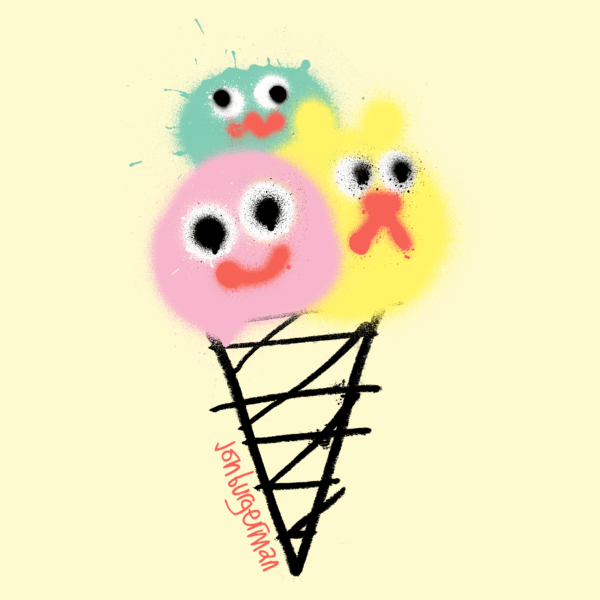 VL x Jon Burgerman Toddler T-Shirt Image 2. 